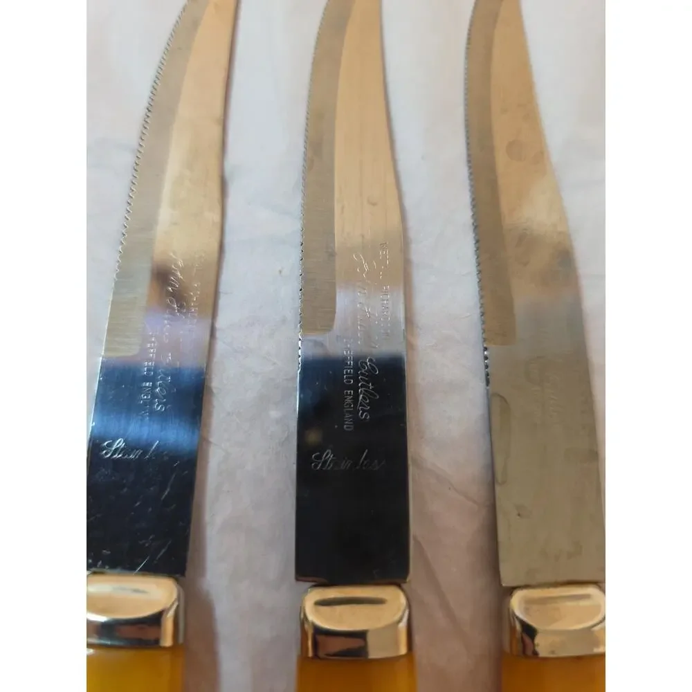 VTG - 6 Piece Knife Set - Westall Richardson John Hull Stainless Steel England